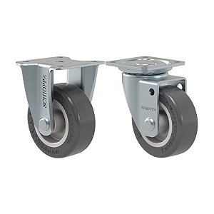 KIT 2 RODÍZIO FIXO GIRATÓRIO 210 BP 40KG SM SCHIOPPA