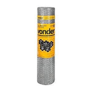 TELA METÁLICA HEXAGONAL PINTEIRO 1,0X50M BWG 24 VONDER