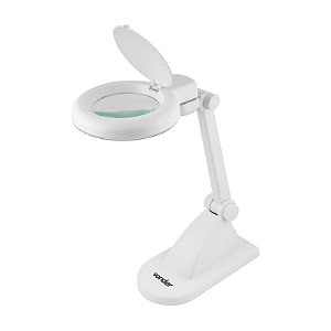 LUPA ARTICULADA 1,75X LED COM BASE PARA BANCADA VONDER