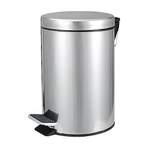 LIXEIRA REDONDA 5 LITROS INOX CINZA VONDER
