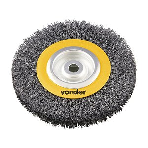 ESCOVA CIRCULAR DE AÇO ONDULADA 6" X 1" X 1/2" VONDER