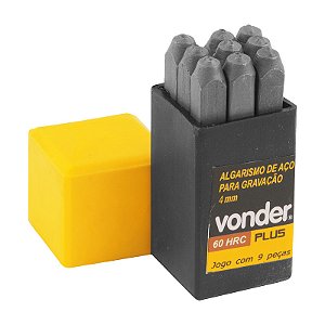 ALGARISMO DE AÇO PARA GRAVAÇÃO 4MM VONDER PLUS