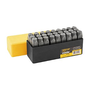 ALFABETO/PUNÇÃO DE AÇO PARA GRAVAÇÃO 10MM VONDER PLUS