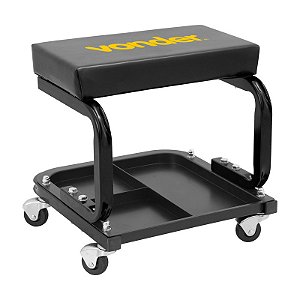 BANQUETA C/ RODINHAS E BANDEJA P/MECÂNICO ASSENTO FIXO 100KG