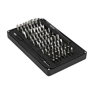 JOGO BITS/PONTEIRAS PRECISÃO 66 PCS ENCAIXE SEXTAVADO 4MM VD