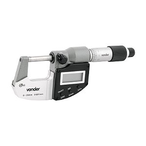 MICRÔMETRO EXTERNO DIGITAL 0MM 25MM MD025 VONDER