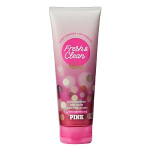 PINK VICTORIA'S SECRET - BODY LOTION FRESH & CLEAN GLOW - BUBBLY CHAMPAGNE JUICY MANDARIN