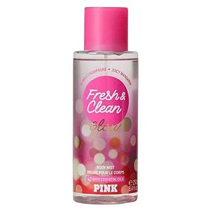 PINK VICTORIA'S SECRET - BODY MIST FRESH & CLEAN GLOW - BUBBLY