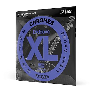 Encordoamento Guitarra 12-52 D Addario XL Chromes ECG25