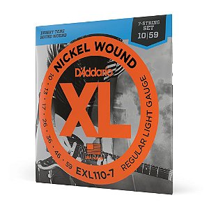 Encordoamento Guitarra 7C 10-59 D Addario XL Nickel EXL110-7