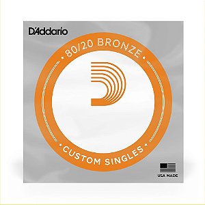 Corda Avulsa Violão Aço .023 D Addario 80/20 Bronze BW023