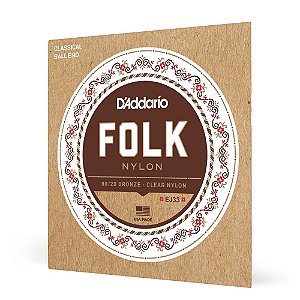 Encordoamento Para Violão Bolinha D Addario Folk Nylon EJ33
