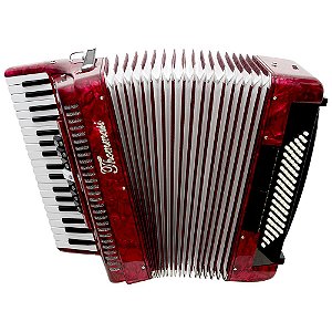 Acordeon 80 Baixos 37 Teclas Ta 8009 Vermelho Thommasi