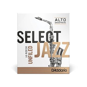 Palheta Sax Alto 2M Unfiled (10 Peças) D Addario Select Jazz