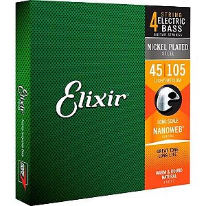 Encordoamento Para Baixo Níquel Nanoweb 14077 Elixir