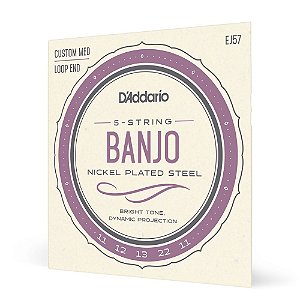 Encordoamento Para Banjo 5C D Addario Nickel Plated EJ57