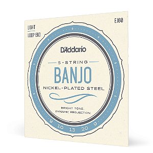 Encordoamento Para Banjo 5C D Addario Nickel-Plated EJ60