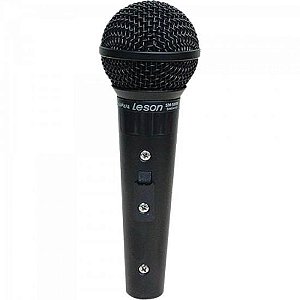 Microfone Vocal Profissional Leson SM58 P4BK Preto Fosco