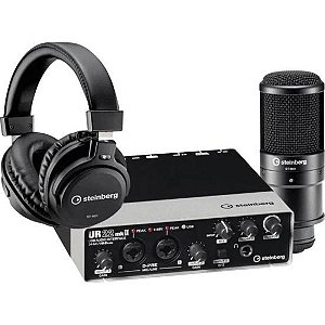 Kit Recording Pack Steinberg UR22 MKII Preto