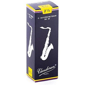 Palheta Tradicional Para Saxofone Tenor 2 ½ Vandoren SR2225 - CX / 5