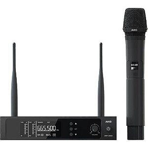 Microfone AKG WP 300 UHF Vocal Sem Fio Preto