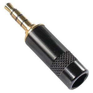 Conector P2 4 Pólos Datalink Trrs Preto - PCT / 10