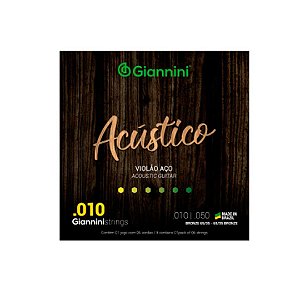 Encordoamento Giannini P/violão Aço Bronze 65/35 0.010" Geswam