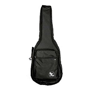 Capa P/ Violão Folk Extra Bolso Cargo - Nylon 600 - Preto Bkr 1