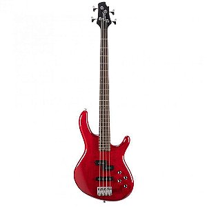 Contrabaixo Elétrico Ativo 4 Cordas Cort Action Bass Plus TR Cor Vermelho Translúcido