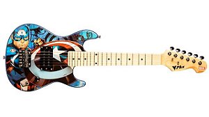 Guitarra PHX Infantil Marvel Capitão América Kids GMC-K2