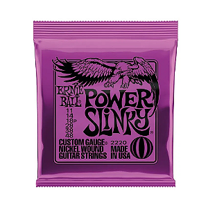 Encordoamento Ernie Ball 011 para Guitarra Power Slink Niquel P02220 011-048