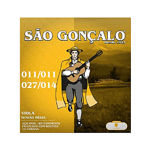 Encordoamento São Gonçalo para Viola Caipira 011 - .027 / .011 - .014