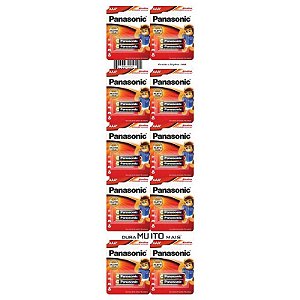 Pilha Alcalina ""aaa"" Ct-20 Panasonic Lr03-2bt480