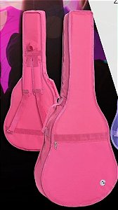 Capa JPG Bag para violão Infantil 3/4 Luxo Nylon 600 Rosa Pink