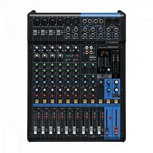 Mesa de Som Analógica Yamaha MG12XU 12 Canais Bivolt Preta