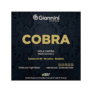 Encordoamento Viola Giannini Cobre Prateado Leve Gesvl