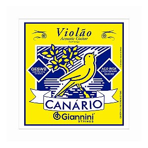 Encordoamento Giannini P/violão Canário Aço C/bolinha Geswb