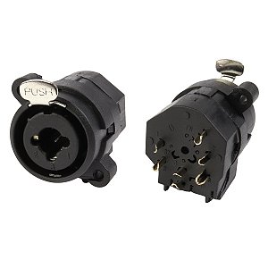 Conector Combo Cannon E J10 De Plástico Storm 10 Unidades
