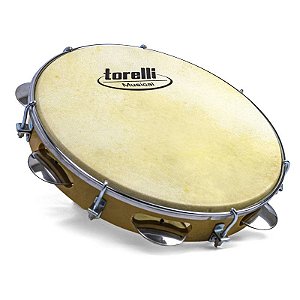 Pandeiro Torelli Pele Animal 10" Polegadas Natural TP300CT