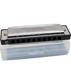 Gaita Spring Diatônica de Boca em Dó SG20C com estojo