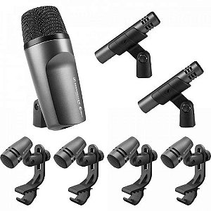 Kit Microfone Para Bateria Sennheiser E 600 Preto