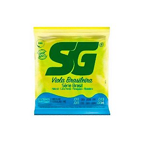 Encordoamento P/viola Brasileira Tensão Média Cebolão Em Ré Sg Aço