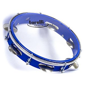 Pandeito Torelli 10" Injetado Pele Nailon Transparente Azul