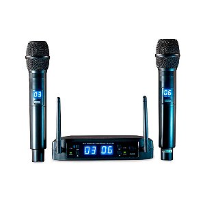 Microfone Sem Fio Ls916 Digital Multifrequencia Leson