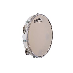 Pandeiro Abs Branco 10" Pele Leitosa Spanking