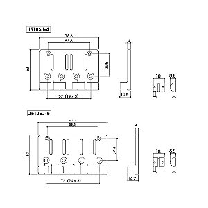 Ponte Para Baixo De 5 Cordas Grafite Gotoh J510SJ-5 CK