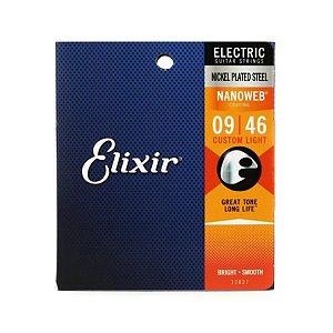 Cordas 009 Custom Light Guitarra Nanoweb Elixir