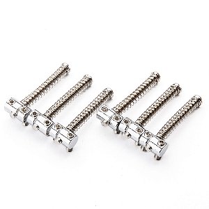 Saddles Ponte Guitarra Cromado (6 Peças) Spirit S8-108 CR