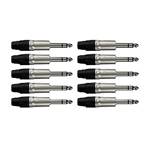 Conector P10 Stereo Macho Wc 1123 Wireconex 10 Unidades