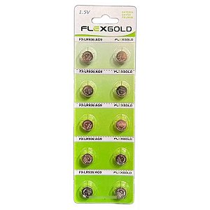 Bateria Botão Lr936 Cartela Com 14 Unidades Flex